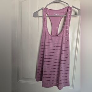 Zyia Mauve Striped Tank Top XXL